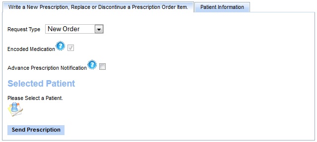 prescription placer action table